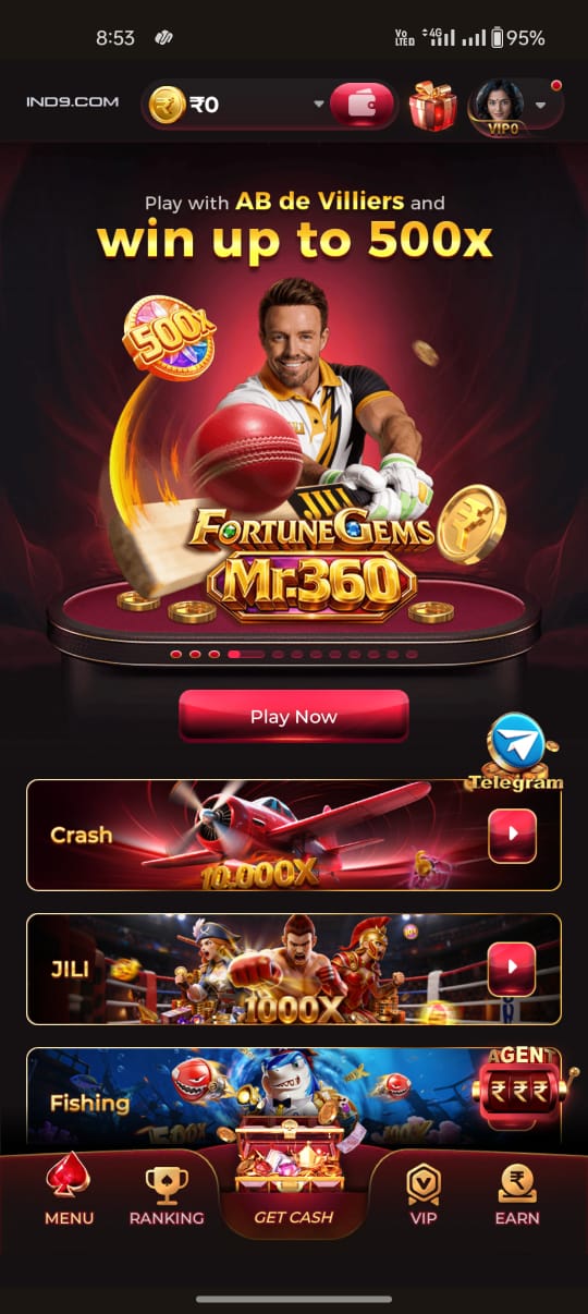 in7 Game Lobby Selection Screen