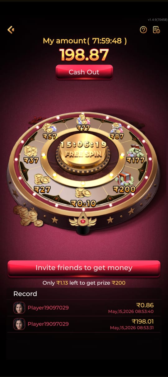 in7 Lucky Spin Wheel Dashboard